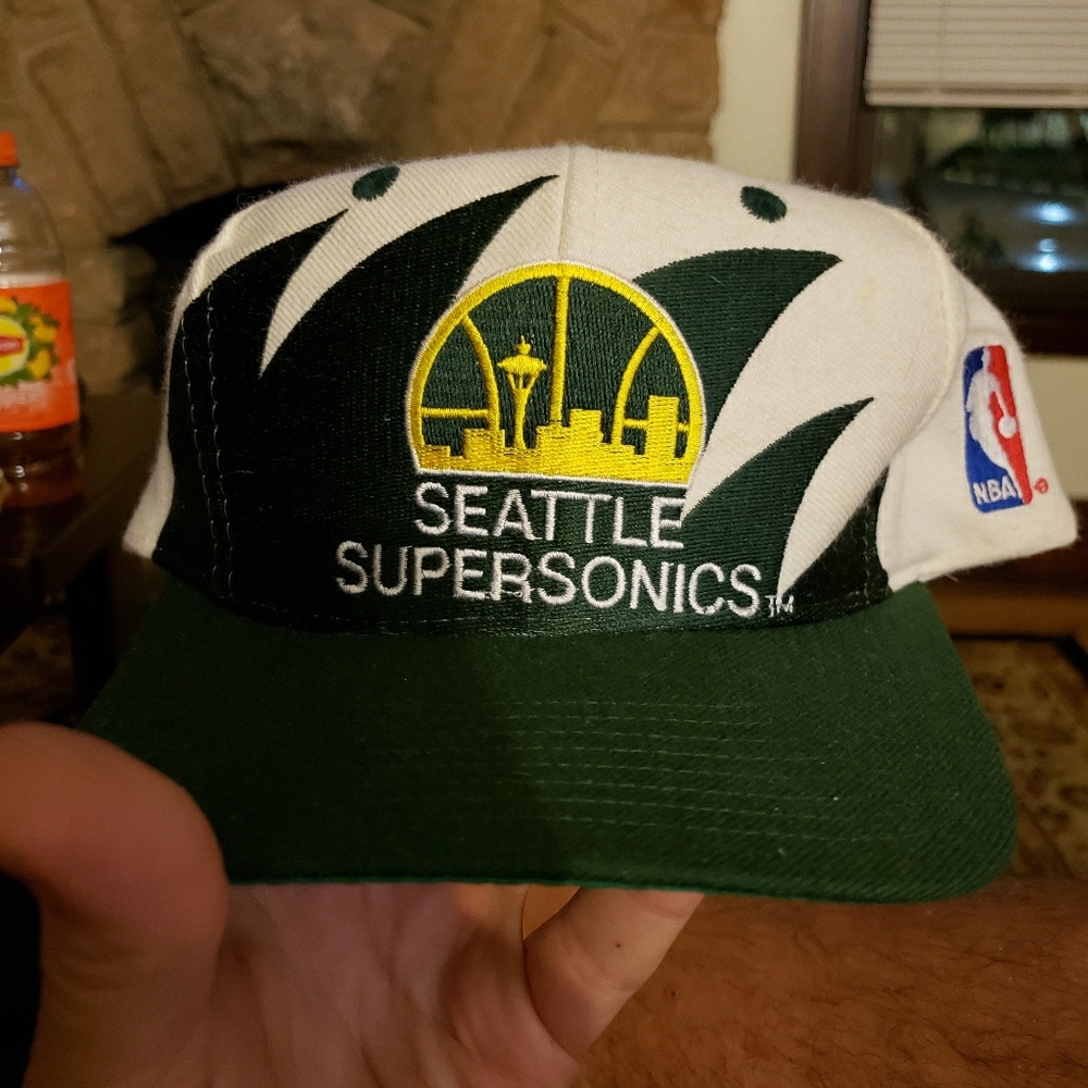 90s snapback vintage sea supersonics shark hat